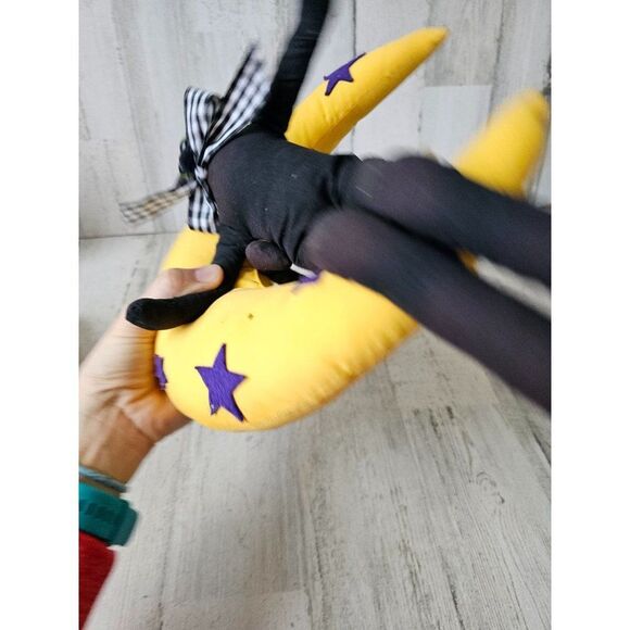 Overly raker Moon cat hanging vintage plush Halloween decor country folk - Picture 4 of 11
